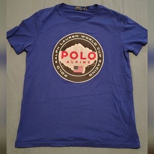 Men's Blue Polo Ralph Lauren Graphic Tee